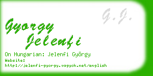 gyorgy jelenfi business card