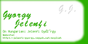 gyorgy jelenfi business card